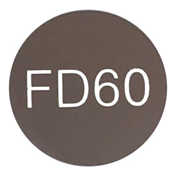 2541-60  Cocoa Brown  47mm   Self Adhesive Fire Door Identification Disc