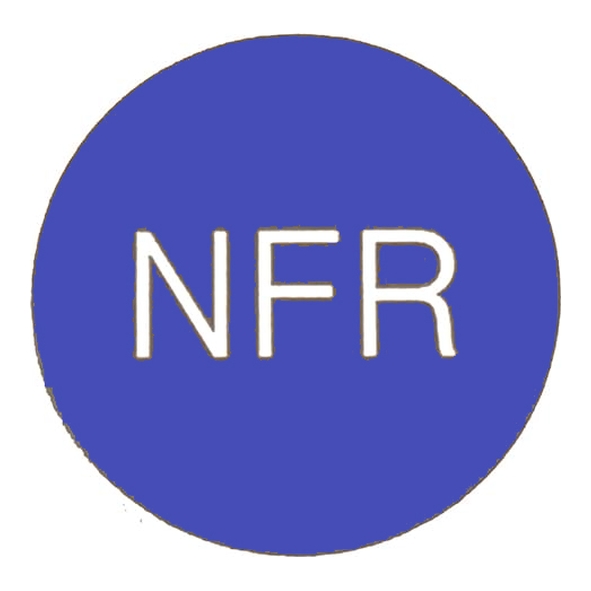 2541-NFR  Blue  47mm   Self Adhesive Non-Fire Door Identification Disc