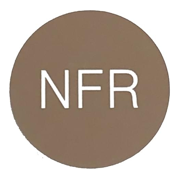 2541-NFR  Cocoa Brown  47mm   Self Adhesive Non-Fire Door Identification Disc