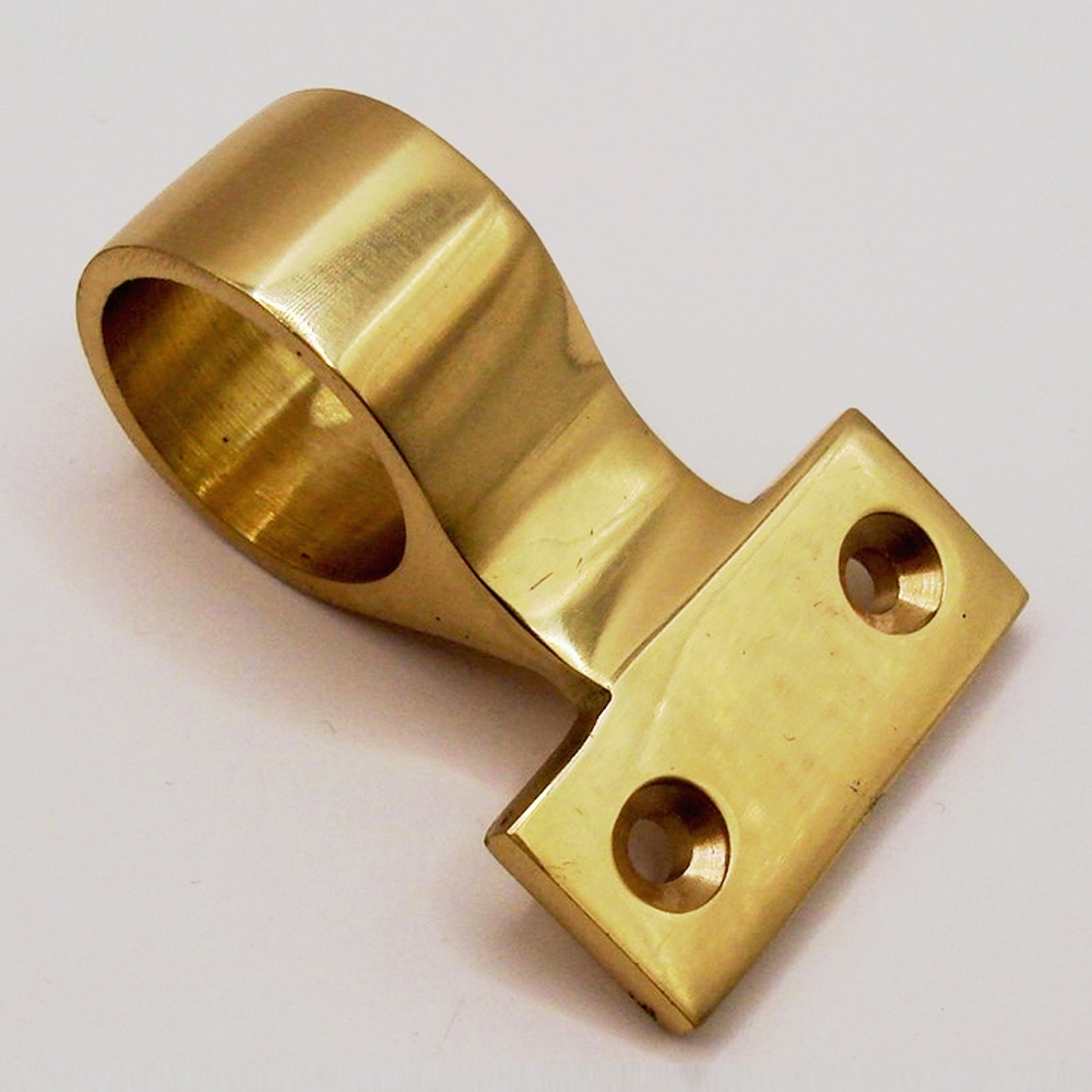 THD073/PB  Polished Brass  Heavy Offset Ring Sash Lift