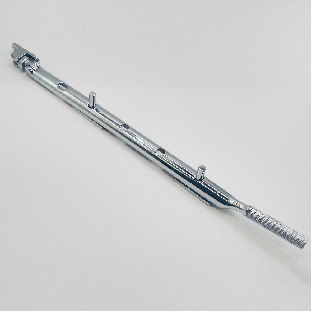 THD076/CP  300mm  Polished Chrome  Knurled End Casement Stay