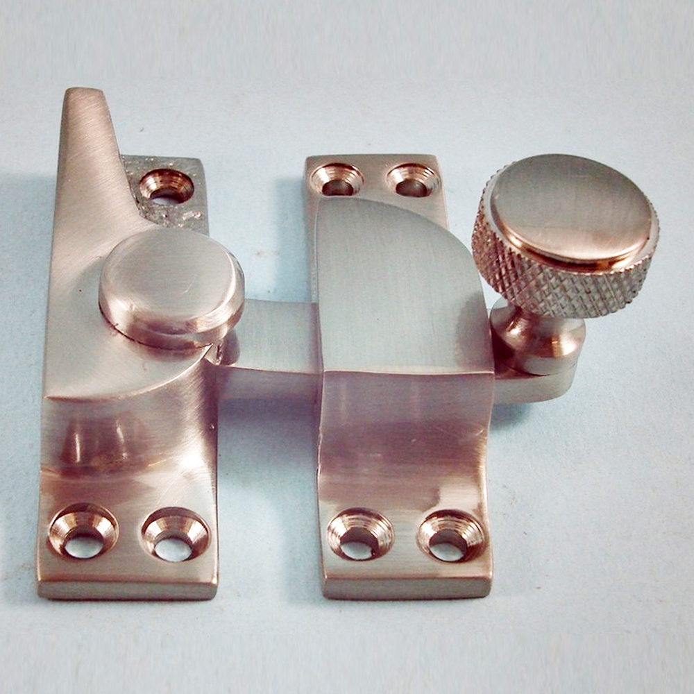 THD078/SNP  Non-Locking  Satin Nickel  Straight Arm Knurled Knob Sash Fastener