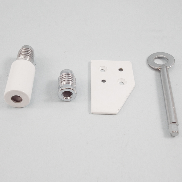 THD085/WH  028mm  White  Deluxe Surface Sash Stop