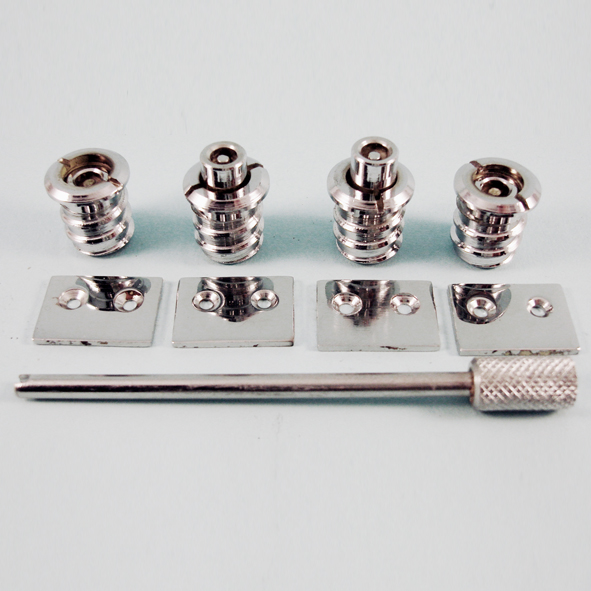 THD145/CP  19mm [12mm]  Polished Chrome  Knock-In Sash Stops