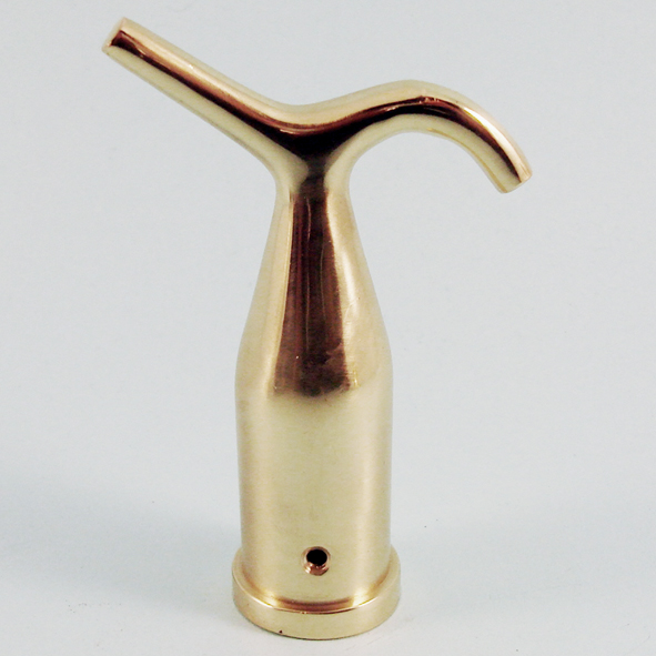 THD163/PB  For 25mm Pole  Polished Brass  Hook for Sash Pole