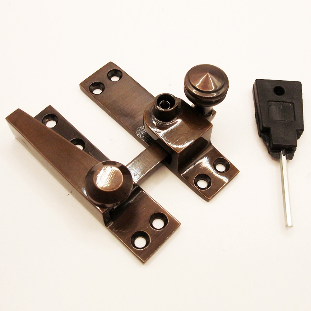 TWC003L/BRO  Locking  Bronze  Forged Straight Arm Sash Fastener