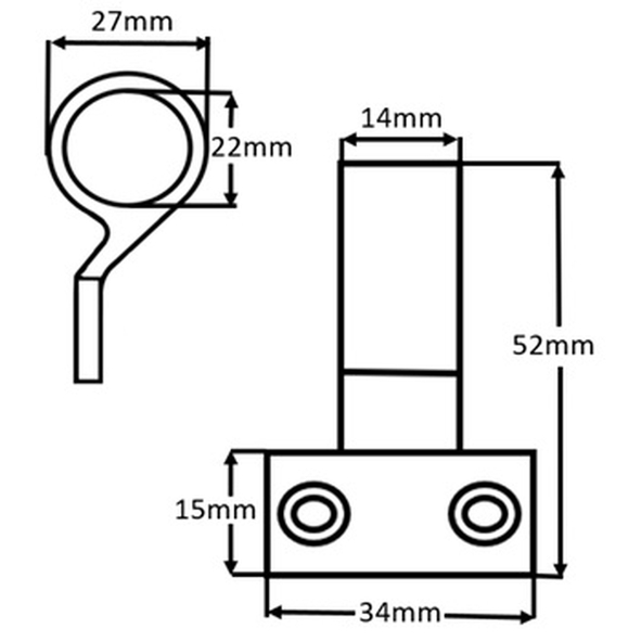 THD073/SCP • Satin Chrome • Heavy Offset Ring Sash Lift