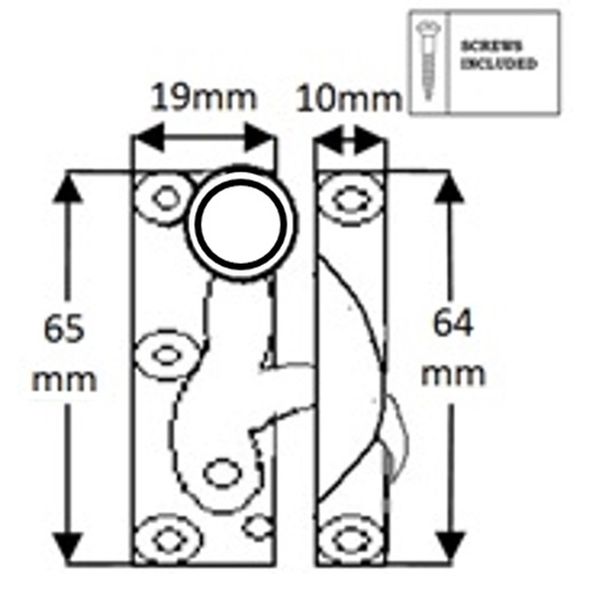 THD079/SCP • Non-Locking • Satin Chrome • Clo Knurled Knob Sash Fastener