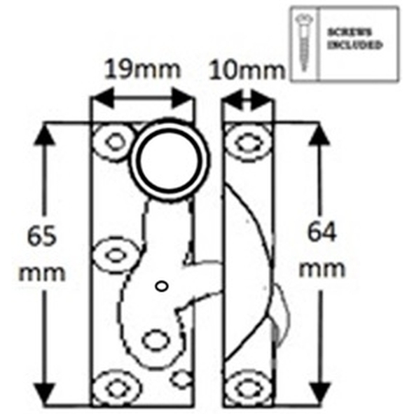 THD079L/SNP • Locking • Satin Nickel • Clo Knurled Knob Sash Fastener