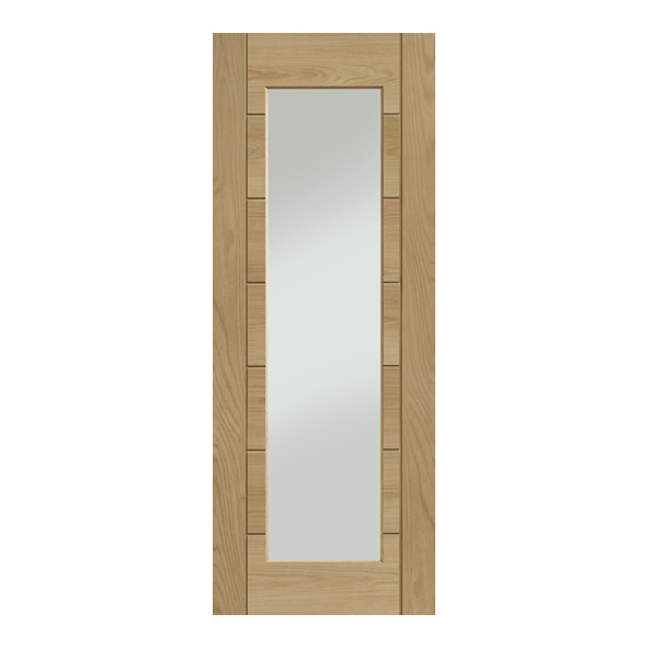 XL Joinery Internal Oak Palermo Essential 1 Light Doors [Clear Glass]