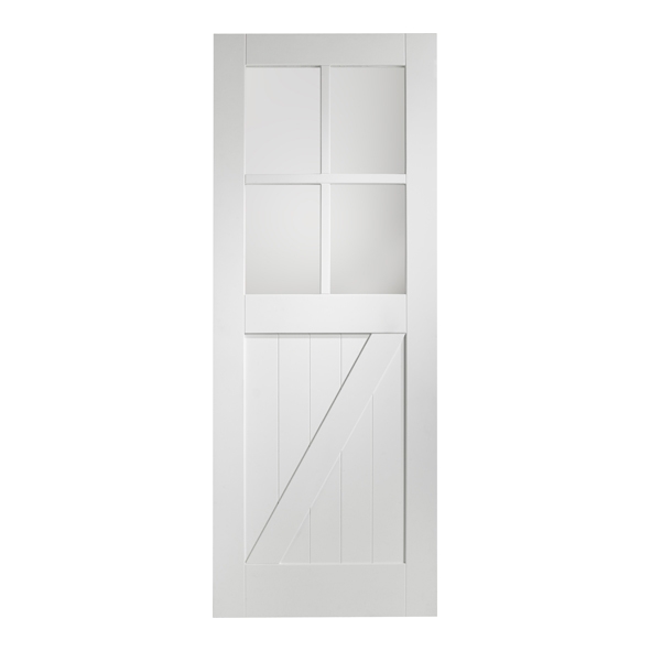 XL Joinery Internal White Primed Cottage Doors [Clear Glass]