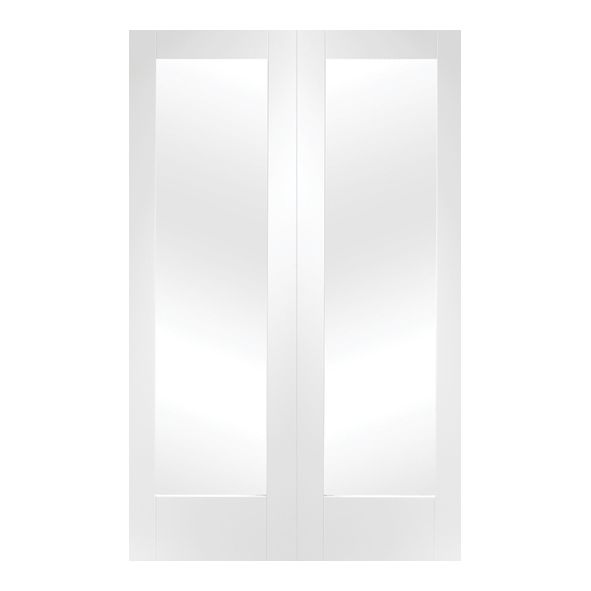 XL Joinery Internal White Primed Pattern 10 Door Pairs [Clear Glass]