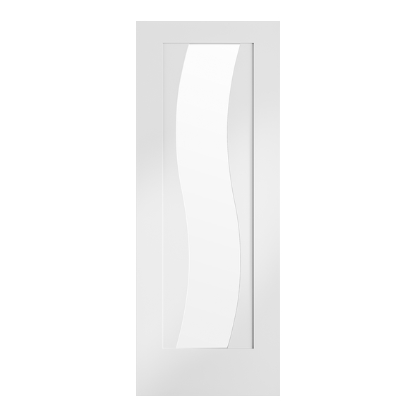 XL Joinery Internal White Florence Pre-Finished Doors [Clear Glass]