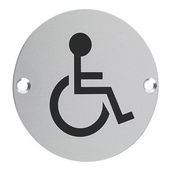 801.60323.111  075mm   Satin Aluminium  Screen Printed Disabled Symbol