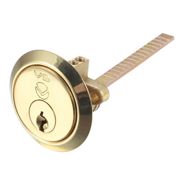 V5RMC20PBE • 32mm Ø • Polished Brass • Veir 5 Pin Rim Cylinder