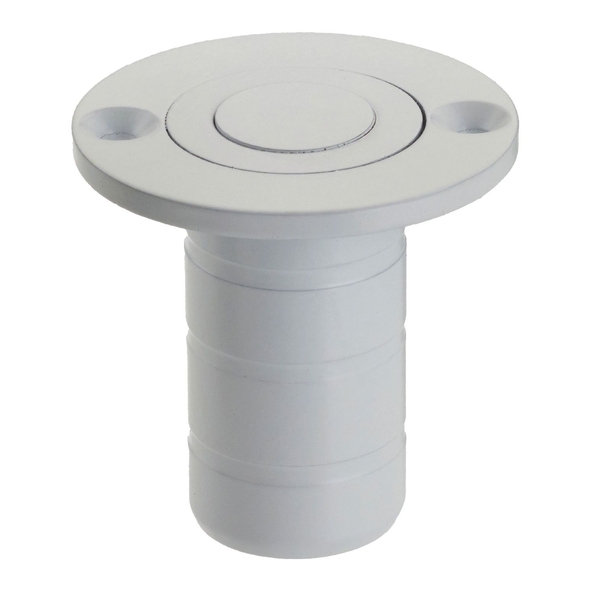 ZAS14A-PCW • 38 x 13 x 20mm • White • Zoo Hardware Dust Excluding Floor Socket For Door Bolt
