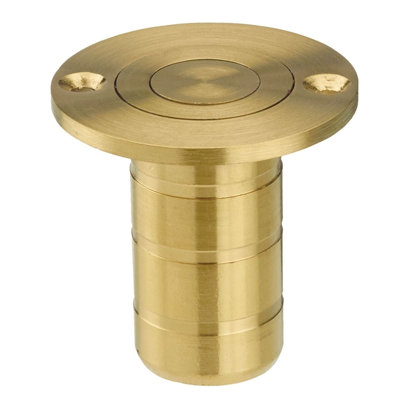 ZAS14A-PVDSB  38 x 13 x 20mm  PVD Satin Brass  Zoo Hardware Dust Excluding Floor Socket For Door Bolt