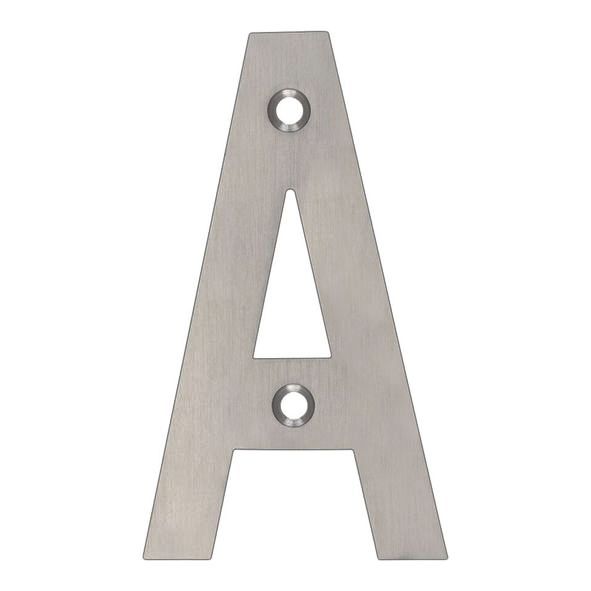 ZSNASS • 102mm • Satin Stainless • Zoo Hardware Face Fixing Letter A