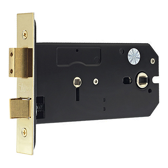 ZUKHB152PVD • 152mm [127 / 051mm] • PVD Brass • Zoo Hardware Horizontal Bathroom Lock