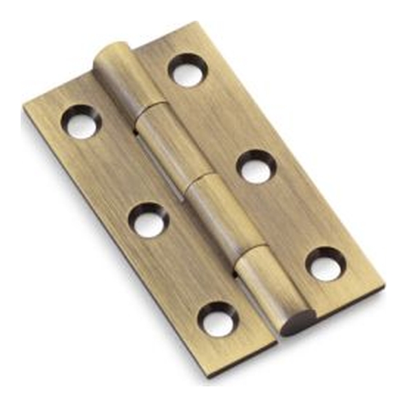 AW050-CH-AB  50 x 28 x 1.5mm  Antique Brass  Alexander & Wilks Solid Drawn Cabinet Butt Hinges