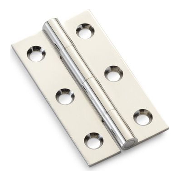 AW050-CH-PN  50 x 28 x 1.5mm  Polished Nickel  Alexander & Wilks Solid Drawn Cabinet Butt Hinges