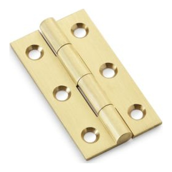 AW050-CH-SB • 50 x 28 x 1.5mm • Satin Brass • Alexander & Wilks Solid Drawn Cabinet Butt Hinges