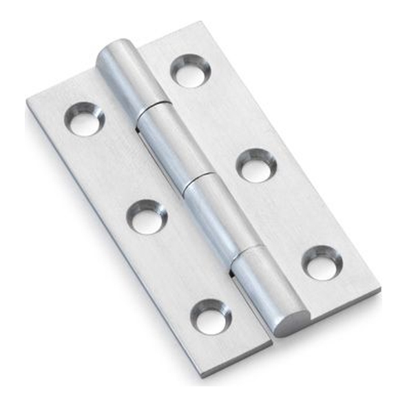 AW050-CH-SC  50 x 28 x 1.5mm  Satin Chrome  Alexander & Wilks Solid Drawn Cabinet Butt Hinges