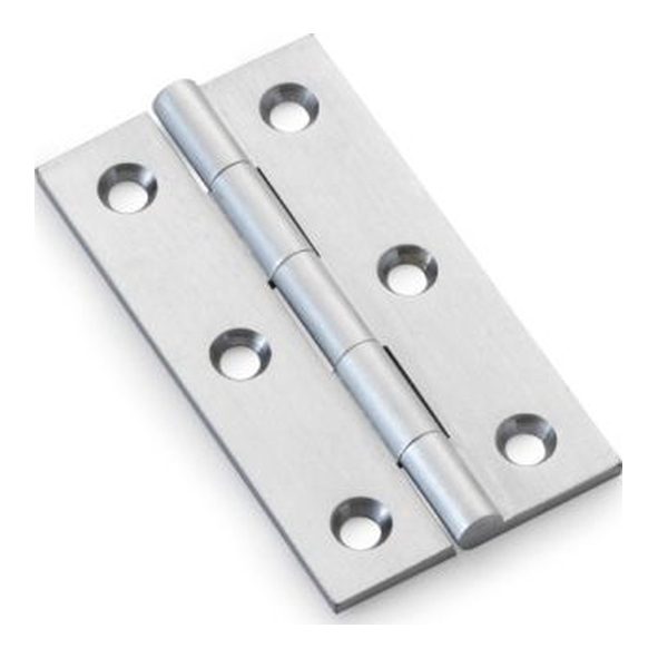 AW064-CH-SC • 64 x 35 x 2.2mm • Satin Chrome • Alexander & Wilks Solid Drawn Cabinet Butt Hinges