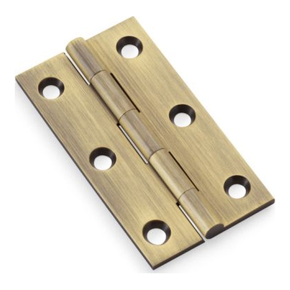 AW075-CH-AB  75 x 41 x 2.5mm  Antique Brass  Alexander & Wilks Solid Drawn Cabinet Butt Hinges