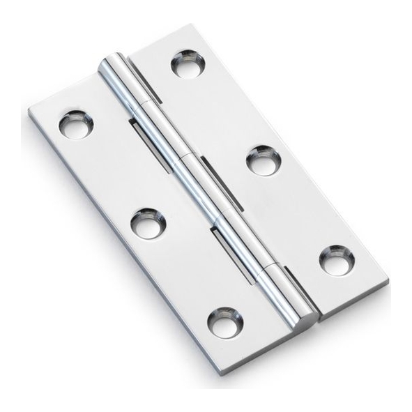 AW075-CH-PC  75 x 41 x 2.5mm  Polished Chrome  Alexander & Wilks Solid Drawn Cabinet Butt Hinges