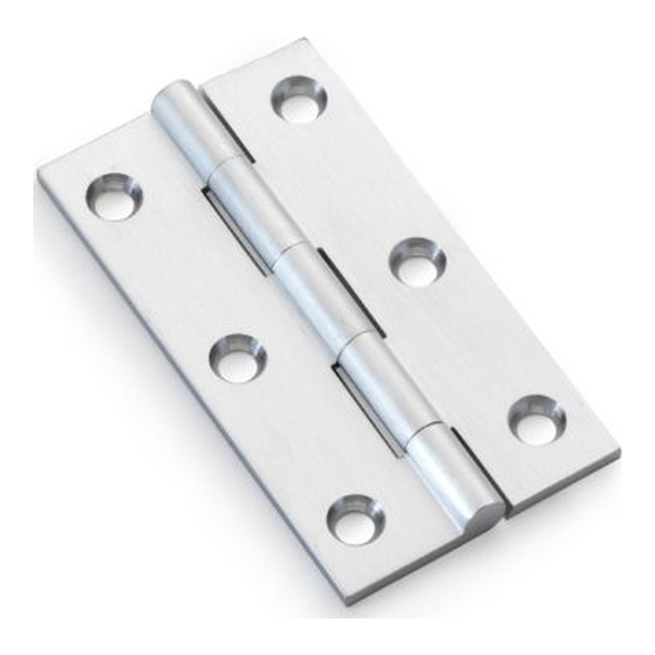 AW075-CH-SC  75 x 41 x 2.5mm  Satin Chrome  Alexander & Wilks Solid Drawn Cabinet Butt Hinges