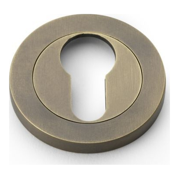 AW390IB • For Euro Cylinder • Italian Brass • Alexander & Wilks Concealed Fix Escutcheon