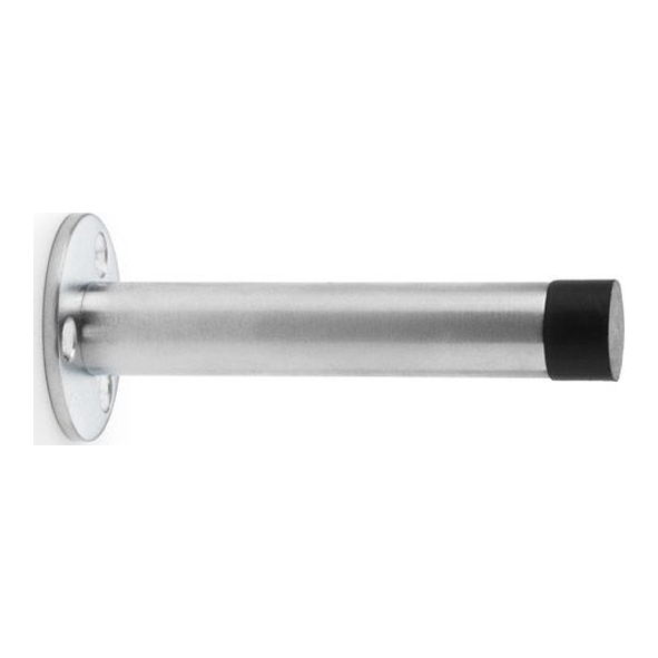 AW620-90-SC • 90mm • Satin Chrome • Alexander & Wilks Projection Door Stop On Face Fix Rose