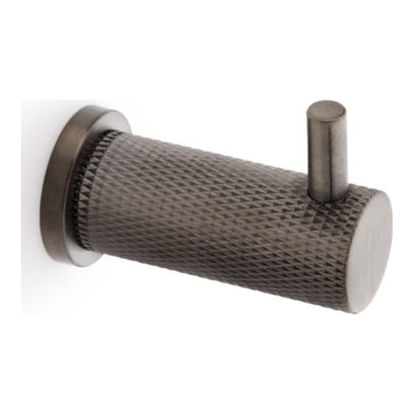 AW775DBZPVD • Dark Bronze PVD • Alexander & Wilks Diamond Knurled Coat Hook