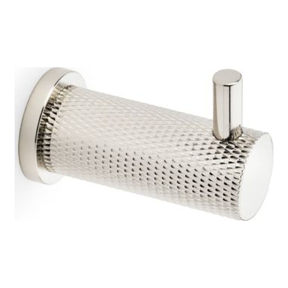 AW775PNPVD • Polished Nickel PVD • Alexander & Wilks Diamond Knurled Coat Hook