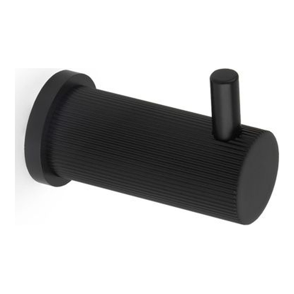 AW776BL  Black  Alexander & Wilks Reeded Coat Hook