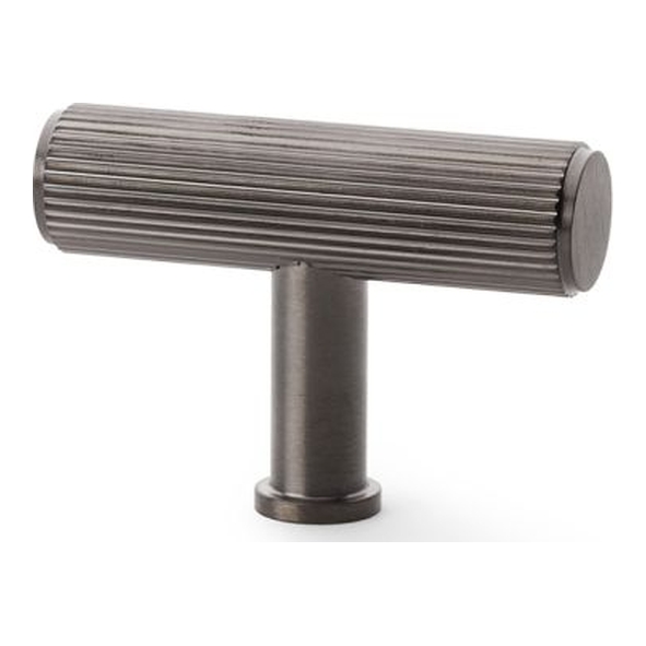 AW801R-55-DBZPVD • 55mm • Dark Bronze • Alexander & Wilks Reeded T-Bar Cabinet Knob