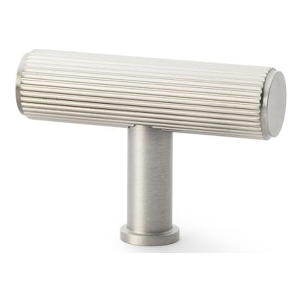 AW801R-55-SN • 55mm • Satin Nickel • Alexander & Wilks Reeded T-Bar Cabinet Knob