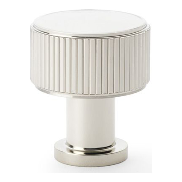 AW807R-29-PN • 29mm • Polished Nickel • Alexander & Wilks Lucia Reeded Cabinet Knob