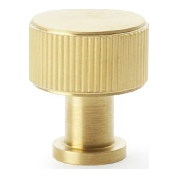 AW807R-29-SBPVD • 29mm • Satin Brass • Alexander & Wilks Lucia Reeded Cabinet Knob