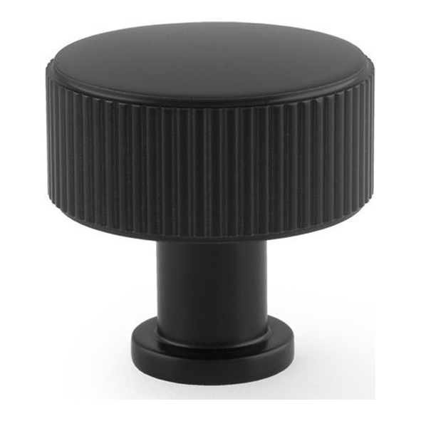 AW807R-35-BL • 35mm • Black • Alexander & Wilks Lucia Reeded Cabinet Knob