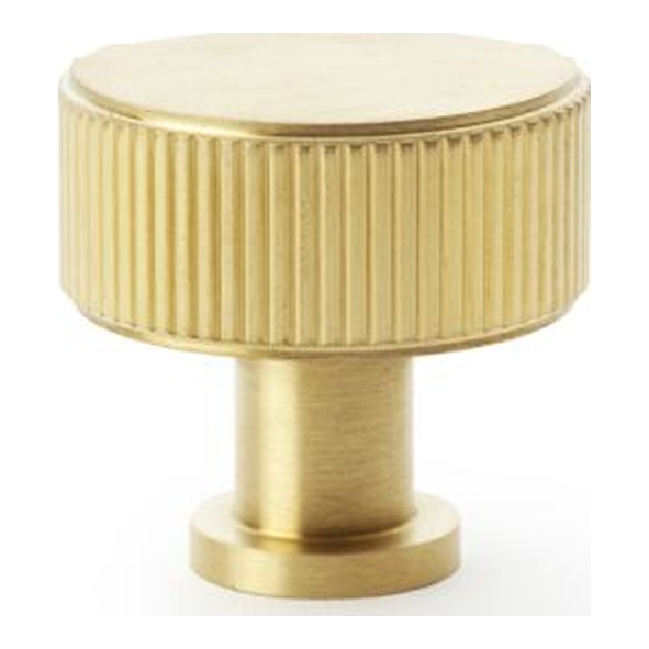 AW807R-35-SBPVD • 35mm • Satin Brass • Alexander & Wilks Lucia Reeded Cabinet Knob