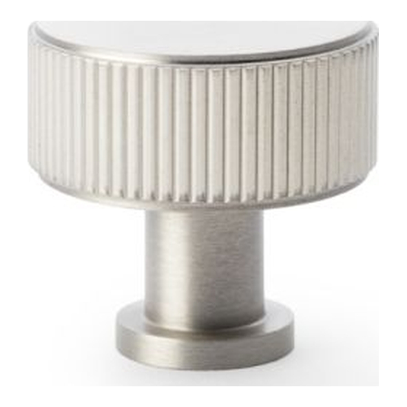 AW807R-35-SN • 35mm • Satin Nickel • Alexander & Wilks Lucia Reeded Cabinet Knob