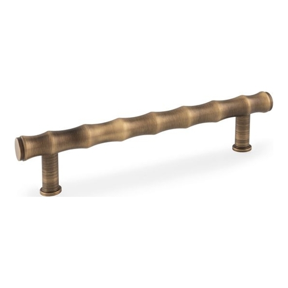 AW809B-128-AB • 128mm c/c • Antique Brass • Alexander & Wilks Bamboo T-Bar Cabinet Pull Handle