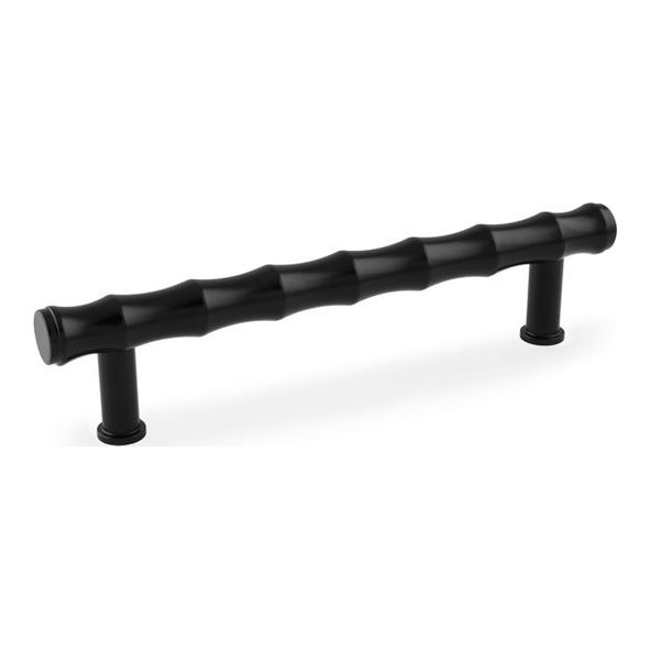 AW809B-128-BL • 128mm c/c • Matt Black • Alexander & Wilks Bamboo T-Bar Cabinet Pull Handle