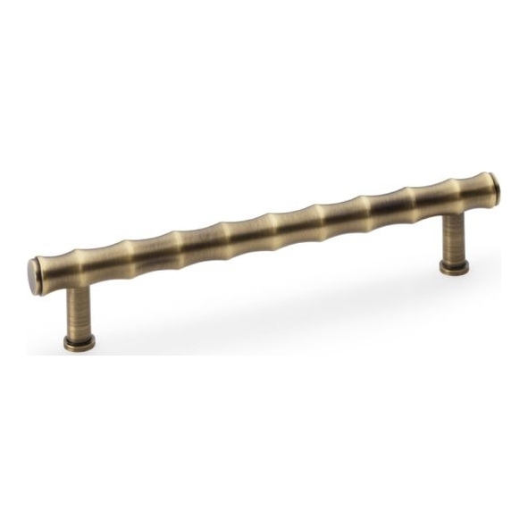 AW809B-160-AB • 160mm c/c • Antique Brass • Alexander & Wilks Bamboo T-Bar Cabinet Pull Handle