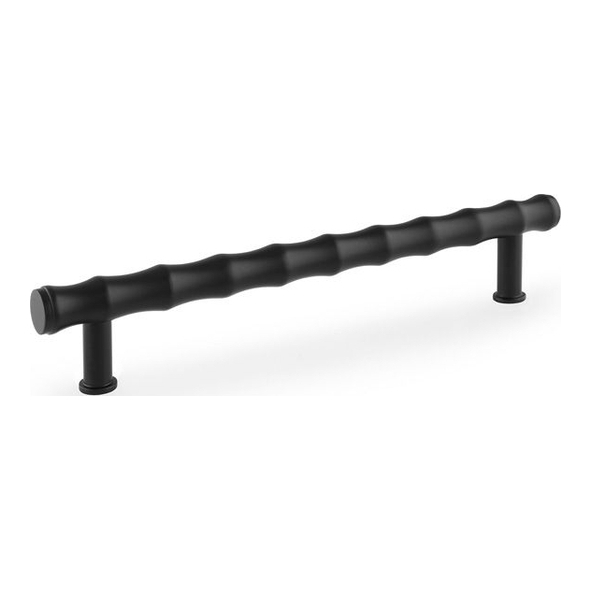 AW809B-160-BL • 160mm c/c • Matt Black • Alexander & Wilks Bamboo T-Bar Cabinet Pull Handle