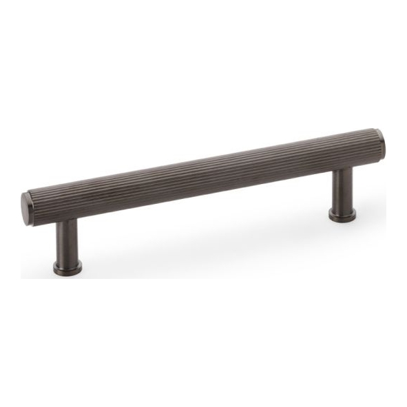 AW809R-128-DBZPVD • 128mm c/c • Dark Bronze PVD • Alexander & Wilks Reeded T-Bar Cabinet Pull Handle