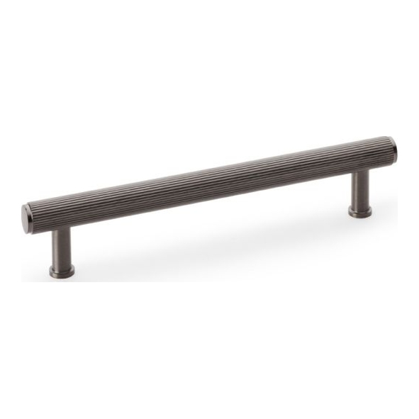 AW809R-160-DBZPVD • 160mm c/c • Dark Bronze PVD • Alexander & Wilks Reeded T-Bar Cabinet Pull Handle