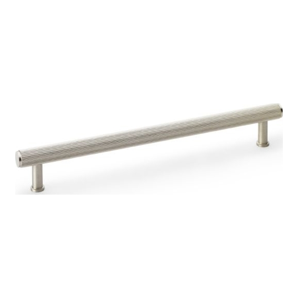 AW809R-224-SN • 224mm c/c • Satin Nickel • Alexander & Wilks Reeded T-Bar Cabinet Pull Handle